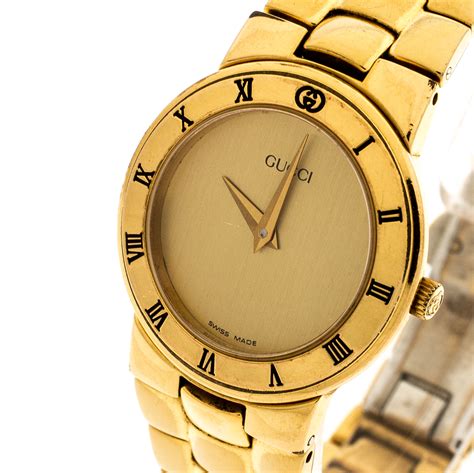 gucci gold watch ladies